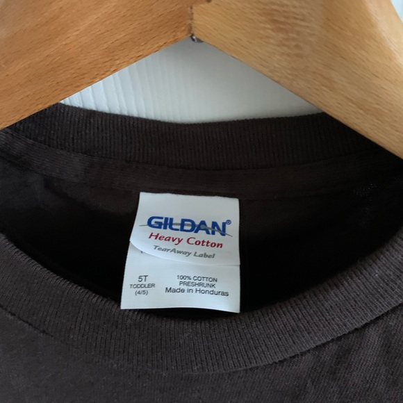 Gildan Brown Short Sleeve Unisex T-shirt Size 5T - Picture 3 of 4